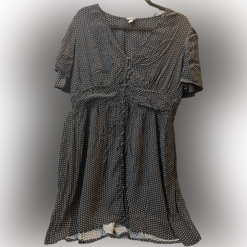 a new day Black and White Polka Dot Blouse